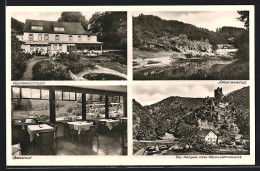 AK Manderscheid, Cafe Und Gaststätte Heidsmühle, Schwimmbad, Burgruine  - Manderscheid