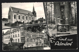 AK Adendorf / Rheinl., Kirche Und Flusspartie  - Autres & Non Classés