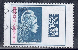 2018 Yt 5270 (o)  Marianne L'engagée Marianne D'Yseult Digan Surchargée Lettre Prioritaire Pour L'Europe Jusqu'à 20g - Used Stamps