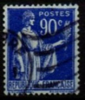 FRANCE    -   1937 .   Y&T N° 368 Oblitéré Sur Bleu - 1932-39 Paz