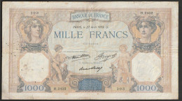Billet 1000 Francs - Type Ceres Et Mercure - 27 Avril 1933 - H.2432 - 303 - 1 000 F 1927-1940 ''Cérès E Mercure''