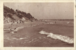 ROMANIA VASILE ROAITA VIEW, BEACH, SEASIDE, PEOPLE, BOATS, CLIFF - Rumänien