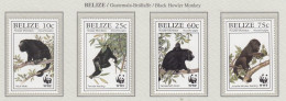 BELIZE 1997 WWF Anials Monkeys Mi 1182-1185 MNH(**) Fauna 572 - Scimmie