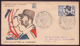 France, FDC, Enveloppe Du 5 Juin 1954 à Paris " Salon De L'armée " ( Côte 25€ ) - 1950-1959