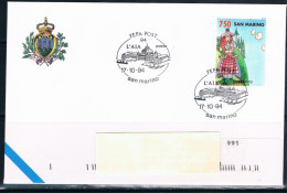 SAN MARINO 1994 -  Expo Filatelico L'AIA "FEPA POST ", Annullo Speciale. - Briefmarkenausstellungen