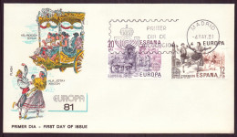 Espagne, FDC, Enveloppe Du 4 Mai 1981 à Madrid " Europa " - FDC