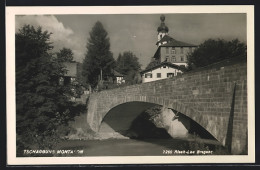 AK Tschagguns, Brücke über Fluss Im Montafon  - Autres & Non Classés