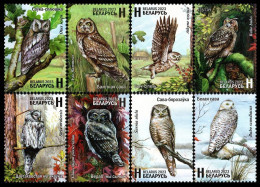 2023 Belarus 1534-1541 Birds - Owls 24,00 € - Uilen