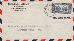 HAITI - AIR MAIL 1939 PORT-AU-PRINCE - GALVESTON, Tx / 7081 - Haití