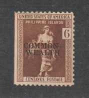 PHILIPPINES:  1936  OVERPRINTED  -  6 C. UNUSED  STAMP  -  NOT PERFORATED ON THE LEFT  -  YV/TELL. 274 - Filippine