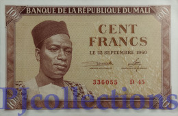 MALI 100 FRANCS 1960 PICK 2 AUNC - Malí