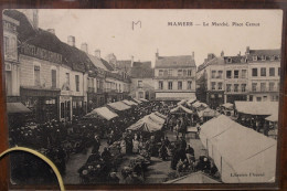 CPA AK 1910's Marché Place Carnot Mamers Sarthe Animée Voyagée Magasin Porcelaines Et Cristaux - Mamers