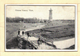 CPA CHINE CHINA  PAYSAGE PAGODE CHINOIS CHINESE COUNTRY VIEW PAGODA  Old Postcard - China