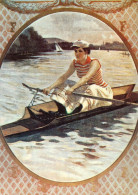 CPM* Aviron 1900 - Jeune Femme Sportive En Action Dans Son Embarcation-Imagerie Belle époque * - Canottaggio