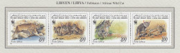 LIBYA 1997 WWF Animals Wild Cats Mi 2496-99 MNH(**) Fauna 577 - Otros & Sin Clasificación