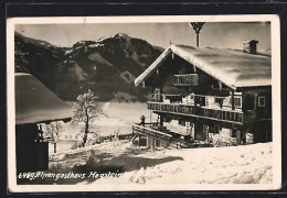 AK Kitzbühel, Alpengasthaus Hagstein Mit Bergblick Im Winter  - Autres & Non Classés