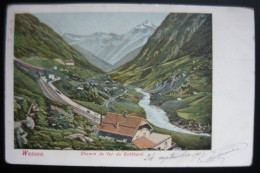 Chemin De Fer Du  Gotthard  - Station Wassen  1903 - Wassen
