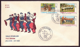 Turquie, FDC, Enveloppe Du 4 Mai 1981 à Ankara " Danses Folkloriques " - Otros & Sin Clasificación