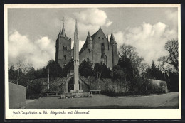 AK Ingelheim A. Rh., Burgkirche Mit Ehrenmal  - Ingelheim