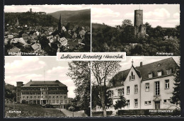 AK Stromberg /Hunsrück, Kurhaus, Haus Obentraut, Fustenburg Und Ortsansicht Aus Der Vogelschau  - Other & Unclassified