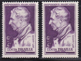 FR7143 - FRANCE – 1947 – L. BRAILLE - Y&T # 793(x2) MNH - Ongebruikt