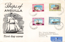 ANGUILLA - FDC 1968 SHIPS Mi 32-35 / 6354 - Anguilla (1968-...)
