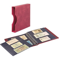 Lindner Banknotenalbum Regular Mit Kassette Weinrot 2815-814-W Neu - Supplies And Equipment