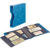 Lindner Banknotenalbum Regular Mit Kassette Blau 2815-814-B Neu - Supplies And Equipment