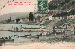 Delcampe - ARDECHE  SERRIERES Amarrage D'un Radeau - Serrières