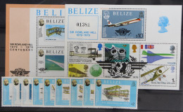 Belize 420-428 Und Block 8 Und 9 Postfrisch Luftfahrt #GY149 - Belize (1973-...)