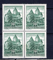 AUTRICHE - 1957  Yv. N° 874B X 4 Papier Blanc  ** MNH  10s Cote  25 Euro  TBE 2 Scans - Neufs