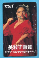 Japan Telefonkarte Japon Télécarte Phonecard -  Girl Frau Women Femme TDK - Reclame