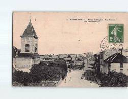 ROMAINVILLE : Place De L'Eglise, Rue Carnot, Vue Panoramique - état - Romainville