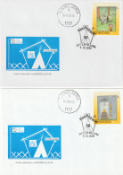 SCOUT SLOVENIA 2009 COMPLETE SET OF 8 FDC WITH SPECIAL CANCEL + PERSONAL STAMPS - Eslovenia