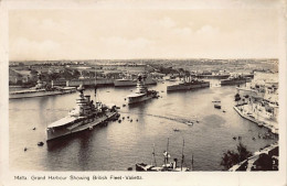 Malta - VALETTA - Grand Harbour Showing British Fleet - REAL PHOTO Publ. Unknown - Malte