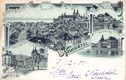 Suisse - Neuchâtel - Litho. - Multivues - Hôtel Des Postes - Musée Des Beaux-Arts - Vue Générale - Place Du Marché - Ed. - Neuchâtel