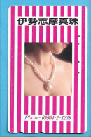 Japan Telefonkarte Japon Télécarte Phonecard -  Girl Frau Women Femme Perlen - Advertising