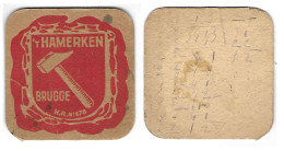 1004a Brij. 'T Hamerken Brugge  (rv Beschreven Plooi) - Bierdeckel