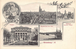 STRASBOURG - Théâtre - Pont Du Rhin - Statue Kléber - Ed.  F.Seidenkohl - Strasbourg