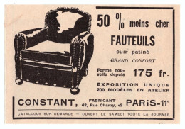 1932 - Publicité - Conqtant Fabricant De Meubles Au 42 Rue Chanzy à Paris 11ème - Advertising