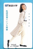 Japan Telefonkarte Japon Télécarte Phonecard -  Girl Frau Women Femme - Advertising