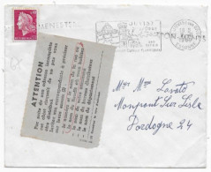 Lettre De JUVISY 1969 Timbre CHEFFER étiquette Postale Mauvaise Adresse - 1961-....