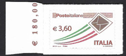 Italia 2013; Posta Italiana Busta Che Vola Da € 3,60 ; Bordo Sinistro. - 2011-20: Mint/hinged