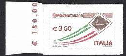 Italia 2013; Posta Italiana Busta Che Vola Da € 3,60 ; Bordo Sinistro. - 2011-20:  Nuevos