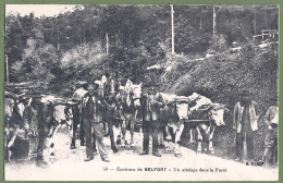 CPA  - TÉRRITOIRE DE BELFORT - ENVIRONS DE BELFORT - ATTELAGES DANS LA FORET - Superbe Animation, Boeufs Et Chevaux - Otros & Sin Clasificación