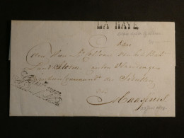 DN18 NEDERLAND    BELLE  LETTRE RR  1814    LA HAYE   +C. ROUGE + AFF. INTERESSANT +++ - ...-1852 Préphilatélie