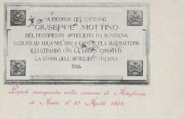 REGGIMENTO ARTIGLIERIA DA MONTAGNA 9a BATTERIA LAPIDE INAUGURATA NELLA CASERMA DI AOSTA NEL 1904 - Regimente