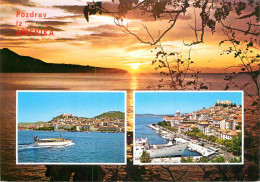 Navigation Sailing Vessels & Boats Themed Postcard Sibenik Harbour Pier Yacht - Velieri