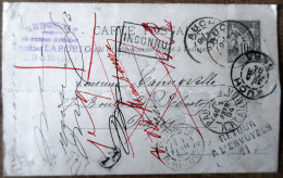 Carte Postale Entier 10c Type Sage - Repiquage "Eugène Laborie Auch (Gers)" 1894 - Cartoline Postali E Su Commissione Privata TSC (ante 1995)