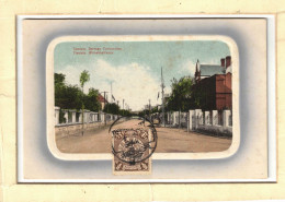 CPA CHINE CHINA TIENTSIN TIANJIN  CONCESSION ALLEMANDE GERMAN CONCESSION STREET IMPERIAL STAMP Old Postcard - Chine